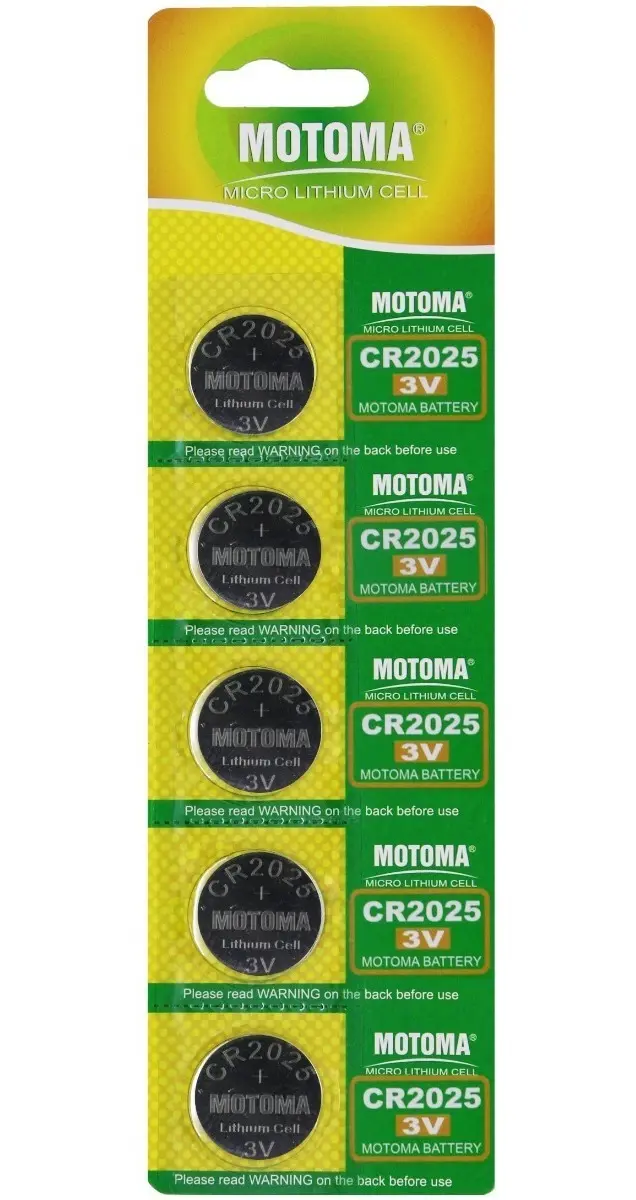 5 Pilas Cr2025 Litio Boton Cr 2025 x5 Motoma PCBready