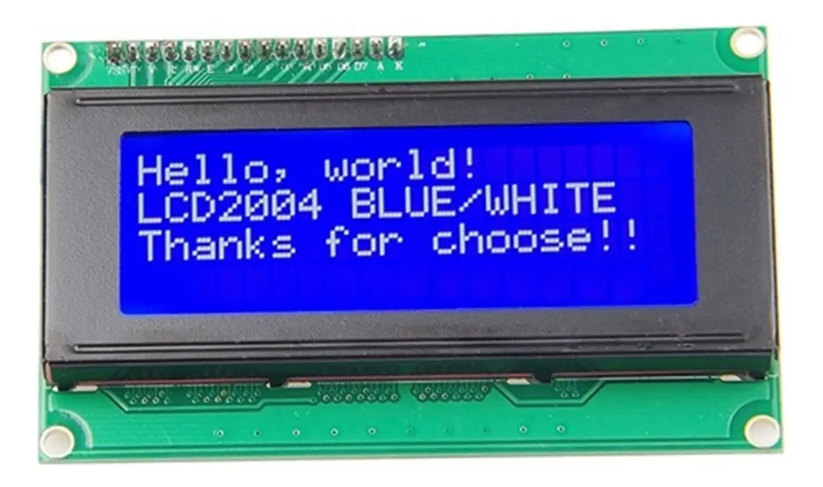 Display Lcd 2004 20x4 Hd44780 Azul Blue Backlight 04 PCBready A0113