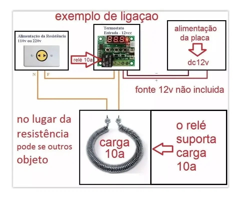 Mini Termostato Digital W1209 Control Temperatura PCBready A0124 - Imagen 3